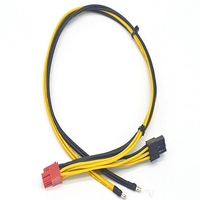 Kabel Adaptor Catu Daya GPU 8 Pin Jalinan PCIe 6 Pin Male untuk Komputer