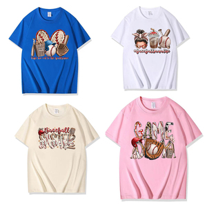 <span class=keywords><strong>Camiseta</strong></span> de <span class=keywords><strong>Mujer</strong></span> Diseño Mamá de Béisbol Serigrafiada DTF <span class=keywords><strong>Camiseta</strong></span> Lisa Personalizada Algodón al Por Mayor para <span class=keywords><strong>Mujer</strong></span> - Product Image 2
