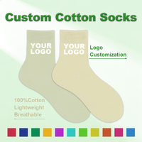 Chaussettes unies écologiques personnalisées en tricot, avec logo ODM sur le dessous, unisexe, pour jeunes et enfants, pour le quotidien au printemps