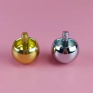 Silver and Gold Metal Spinning Flip Over Top Aluminum Tippe Spinner Top Stainless Steel Toy Gyroscope