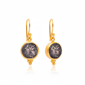 Medallion Dangle <b>Earrings</b> <b>Hook</b> Handmade Vintage Design Turkish Wholesale 925 Sterling Silver Jewelry Fine Jewellery - Product Image 2