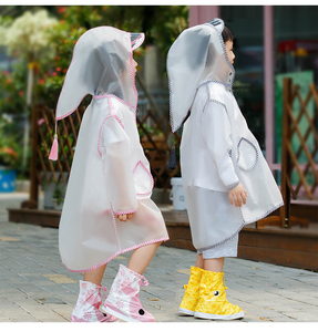 Impermeabile per Bambini in EVA, <span class=keywords><strong>Poncho</strong></span> Antipioggia Portatile e Riutilizzabile con Cappuccio, Attrezzatura Impermeabile per Bambini e Bambine - Product Image 3