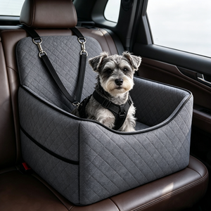 Waterproof Quilted Dog Car Seat With Adjustable Safety Strap Washable Anti Scratch Pet Car Seat Non Slip <b>Back</b> Seat for Travel - Product Image 1