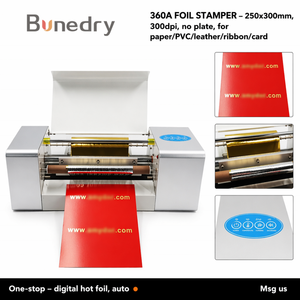 Imprimante à plat numérique automatique Bonedry 360A à entraînement électrique pour cartes de remerciement personnalisées – Machine de presse à chaud exclusive - Product Image 1