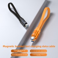Langsung Dari Produsen Kabel Daya Magnetik Pengisian Cepat Tipe-C Berukuran Mini, Kabel Pipih Terjalin untuk Ponsel dan Tablet