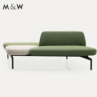 Ensemble de canapés modulaires sectionnels extensibles en tissu M&W, style moderne minimaliste, avec structure métallique de haute qualité, pour hôtels et écoles