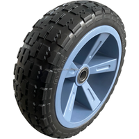 Pneu de chariot utilitaire pour camion à main en mousse PU solide sans plat robuste 10 pouces 3.50-4 10X3 roue de brouette résistante à la perforation