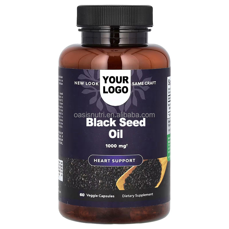 Vegan черные масляные капсулы Omega 3 6 9 антиоксиданты для роста волос Иммунная поддержка Nigella Sativa черные капсулы из семян тмина
