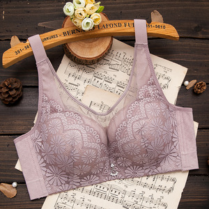 Sujetador sin aros, fino y <span class=keywords><strong>c</strong></span>ómodo, <span class=keywords><strong>copa</strong></span> <span class=keywords><strong>C</strong></span>, ropa interior de encaje para mujer, sujetador para evitar la exposición. - Product Image 3
