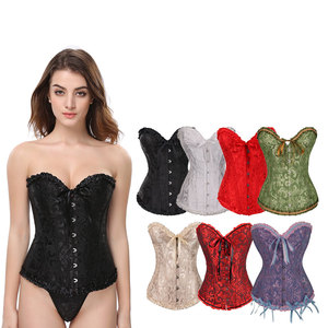 Fashion Women's <strong>Corset</strong> Sexy <strong>Lace</strong> up Plus Size New Women Sexy <strong>Corset</strong> Bustier <strong>Corset</strong> <strong>Lingerie</strong> Tops Brocade Victorian