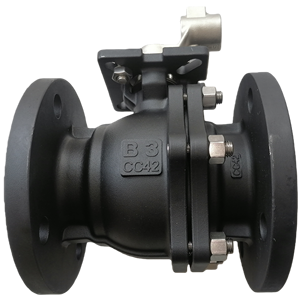 Hoogtemperatuur API 607 brandwerende handbediende geflangeerde dubbel afdichtende systeem gietstaal WCB 2-delige behuizing zwevende kogelkraan voor - Product Image 1