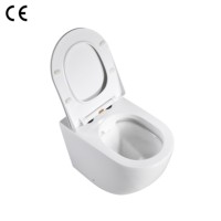 Usine Offre Spéciale direct personnalisé wc sanitaires lavage sans rebord toilette toilette une pièce en céramique blanche CE pour salle de bain