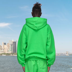 100% algodón de gran tamaño Fit Streetwear Sudadera con capucha Ropa diaria Uso informal Bolsillos Cómodo Mezcla de algodón suave Ajuste holgado Peso pesado - Product Image 3