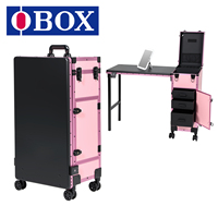 Table à ongles OBOX, géométrique holographique, écologique, pliable, portable, grande capacité, boîte à ongles en nylon pour salon de manucure, studio de beauté