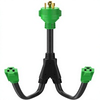 Adaptateur en Y pour générateur 30 ampères vers 110 ampères, 30 ampères vers 15 ampères |   NEMA L5-30P vers 2x 5-15R Fabriqué en Chine