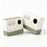 Boîte en carton blanc imprimée avec un motif personnalisé, emballage en papier écologique, carton pour savon artisanal