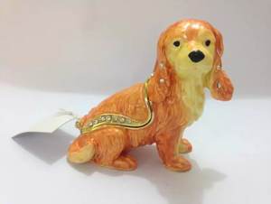 <span class=keywords><strong>Belle</strong></span> décoration de la maison Border Collie accessoires pour animaux de compagnie boîte de rangement de bijoux en alliage mignon créatif - Product Image 4