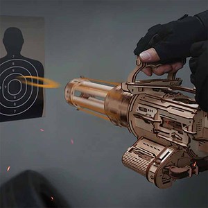<span class=keywords><strong>Robotime</strong></span> <span class=keywords><strong>Rokr</strong></span> Tiktok - Pistola de Juguete de Goma LQA01, Pistola de Tambor Giratorio, Rompecabezas 3D de Madera - Product Image 4
