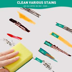 Éponge à récurer pour le nettoyage de la cuisine, éponge à récurer durable pour le nettoyage de la cuisine avec tampon à récurer en nylon vert - Product Image 4