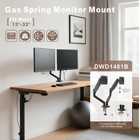 Supports de bureau à écran PC Offre Spéciale réglables Support double double moniteur 32 pouces Angle d'inclinaison maximal 90 degrés Nouveau et en stock
