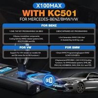 Outil de programmation de clés Xtool X100MAX IMMO avec module de cartographie topologique KC501, codage ECU, réinitialisation et diagnostic des pannes automobiles