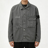 Chemise en jean 100 % coton à manches longues pour homme, imprimée, boutonnée, légère, avec poche, style décontracté et tendance
