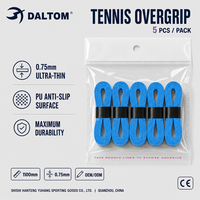 Poignée de tennis durable pour raquette de badminton, antidérapante, absorbant la transpiration, longue durée, lot de 5, bleu, OEM Factory