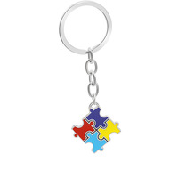 Llavero de Metal de Alta Calidad con Diseño Vintage de Concienciación sobre el Autismo, Colgante de Moda para Regalo de Cumpleaños o Navidad