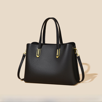 Sac à main structuré vintage imperméable pour femme, design à dessus incurvé, en cuir PU et polyester, sac à bandoulière minimaliste
