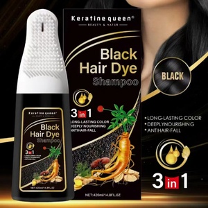 Champú Tinte Mágico Herbal Marrón Negro para el Cabello con Peine, 100% Cubre Canas y Cabello Blanco, para Hombres y Mujeres, Uso Doméstico, OEM - Product Image 6