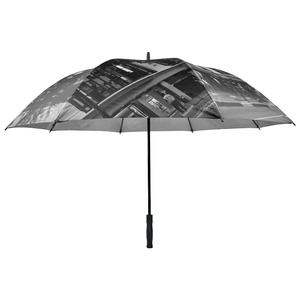 Parapluie de golf 30 pouces à ouverture automatique, avec cadre en fibre de verre entièrement imprimé, 8 baleines, style photographie artistique, pour usage extérieur et quotidien - Product Image 1