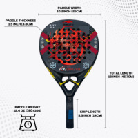 Raquette de paddle-tennis en carbone 18K de haute qualité pour Bull Pala De Beach Tennis Racquet Wood Spray Padel Rackets 12K Échantillon gratuit disponible