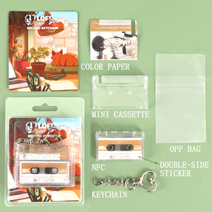 WEISHENG Charms Mini Caja de Álbum de Casete, Regalos para Conciertos, Plástico Personalizado con Chip NFC, Estuche Vintage para Mini Casete - Product Image 3