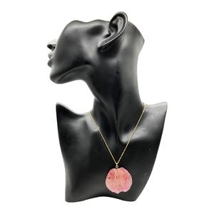 Nuovo Design Set Collana e Orecchini in Acciaio Inossidabile con Fiori di Carta Hawaiani e Resina Epossidica con Bouganvillea Vera Essiccata - Product Image 4