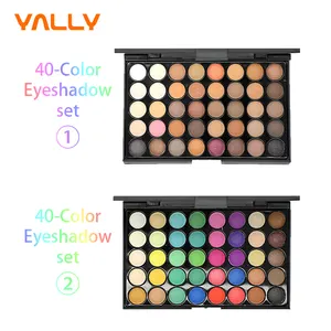 Latest 40 Colors Eye Shadow Vegan Makeup Private Label Eyeshadow Palette DHL Glitter Waterproof Luminous Custom Fedex OEM Logo