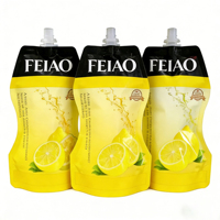 Feiao 100ml 250ml 500ml Sachet Doypack à bec verseur mat pour jus, gelée et autres liquides, emballage de forme spéciale