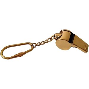 Brass Whistle <b>Keychain</b> Golden Polished Lightweight Sports And Games <b>Carabiner</b> 5039 17 - Product Image 1