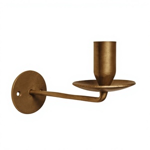 Antique <b>Gold</b> Iron Handmade <b>Wall</b> Mounted Candle Holder for Home Christmas Easter Holiday <b>Lighting</b> Decor <b>Wall</b> Sconce - Product Image 1