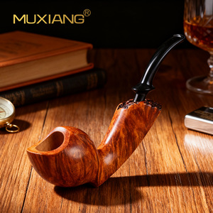 Muxiang Tobacco Pipe Bent Type 3mm Filter Mouthpiece Smoking Accessory Personal Gift - Product Image 1