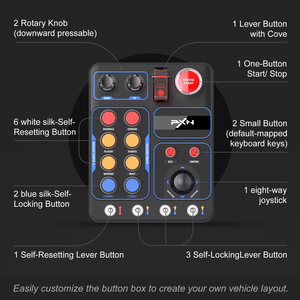 Boîte de contrôle de simulateur de course de lumière RVB à clé multifonction PXN CB1 pour <span class=keywords><strong>jeu</strong></span> de simulation de camion européen - Product Image 3