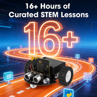ACEBOTT - Juego de Coches Robóticos Microbit Personalizados para Educación STEM, 2WD, Control por Aplicación, Codificación DIY MakeCode, Juguete de Aprendizaje para Niños, Kit de Robótica, China