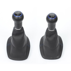 Pommeau de levier de vitesse en cuir, transmission manuelle, pour Volkswagen Golf 4, bleu, conception ergonomique - Product Image 1