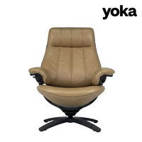 Vente directe d'usine, nouveau fauteuil inclinable en cuir véritable de luxe avec repose-pieds, fauteuil pivotant ergonomique personnalisé pour salon