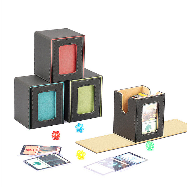 Deck Box Trading Card Storage Box Holds 100 Double-Sleeved Cards Suitable for TCG/CCG/PTCG/EDH/Magic/Sport Cards