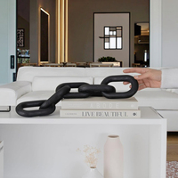 Table basse en macramé moderne avec lien en chaîne, étagère à livres en bois, console décorative, blanc, taille personnalisée, écologique pour le salon, décoration de la maison