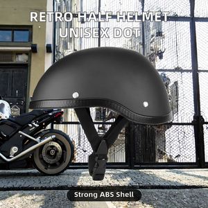 <strong>ALPINES</strong> for Retro Motorcycle Open Face Half Helmet ABS Material Durable Unisex Summer DOT Certified Buckle Closure Size Fits All - Product Image 2
