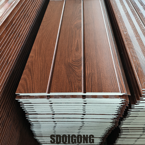 Pannello Sandwich <span class=keywords><strong>in</strong></span> Poliuretano <span class=keywords><strong>per</strong></span> Pareti con Rivestimento Metallico Effetto <span class=keywords><strong>Legno</strong></span> e Isolamento Termico - Product Image 5