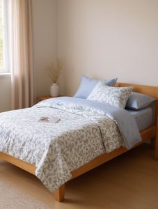 Juego de Sábanas Xdy-Home de 4 Piezas, Algodón con Estampado Floral, Tamaño Individual, Antiarrugas, para Uso Doméstico - Product Image 2