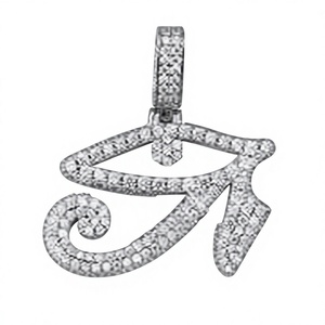 Colgante Ojo de Horus con Incrustaciones de Moissanita VVS, Símbolo Egipcio, Joyería Hip Hop - Product Image 1