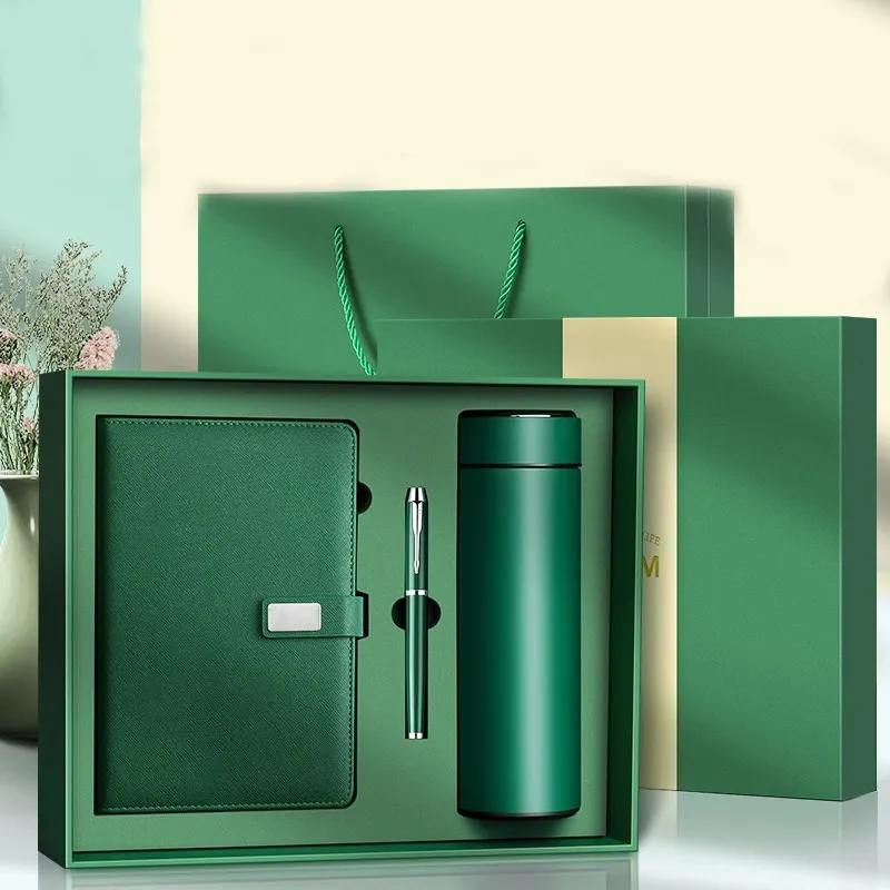 Benutzer definierte Corporate Geschenkset Luxus Vakuum Cup Notebook Executive Kits Business Werbe geschenkset mit Box